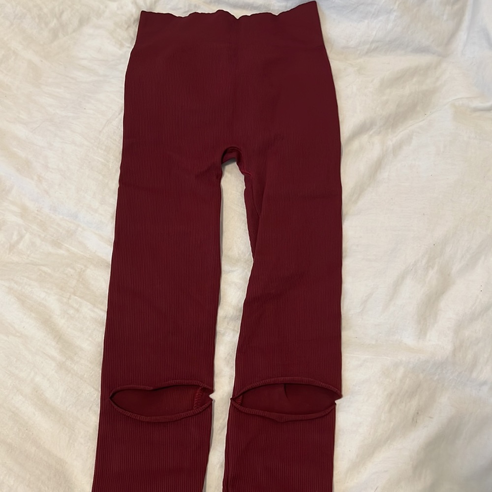 Free People Burgundy Leggings - Picture 5 of 9